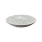 Mellow Monkey 18-inch round bowl crafted from iridescent capiz shells with small ball feet for coastal decor.