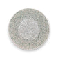 Mellow Monkey 18-inch round decorative bowl crafted from iridescent capiz shells with a coastal mosaic pattern.