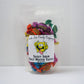 Mellow Monkey Sassy Sour Salt Water Taffy in a 6-oz bag, featuring assorted fruit flavors like lemon, orange, and grape.