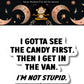 Mellow Monkey vinyl sticker featuring bold black text on a white background with a witty dark humor quote.