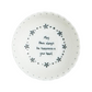 Mellow Monkey set of four white porcelain decorative bowls with scalloped edges and inspiring heartfelt messages.