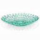 Mellow Monkey handmade sea foam green fused glass coral bowl with an organic, branching design for coastal decor.
