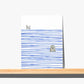 Mellow Monkey greeting card with a cute seal illustration in blue striped water, saying "hi".