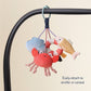 Mellow Monkey Itzy Travel Charms Seaside baby toy with soft plush crab, shell, and life ring with sensory features.