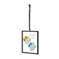 Mellow Monkey Sharon Nowlan suncatcher featuring a pebble art paw print design with the text Paw Prints On My Heart