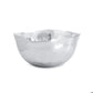 Mellow Monkey SOHO Osaka Medium Deep Bowl in silver, made of aluminum alloy. Features a hammered texture and organic, wavy rim.