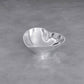 Mellow Monkey GIFTABLES Deep Heart Small Bowl in silver, made of aluminum alloy. Perfect for nuts, dips, and snacks.