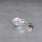 Mellow Monkey silver heart-shaped mini bowl made of aluminum alloy, perfect for serving snacks or holding jewelry.