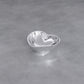 Mellow Monkey silver heart-shaped mini bowl made of aluminum alloy, perfect for serving snacks or holding jewelry.