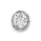 Mellow Monkey OCEAN Sand Dollar Small Bowl in silver aluminum, 5-inch, with intricate detail.