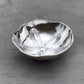 Mellow Monkey OCEAN Sand Dollar Small Bowl in silver aluminum, 5-inch, with intricate sand dollar design.