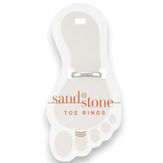 Mellow Monkey Silver Solid Band Toe Ring, adjustable, made of stainless steel and water-resistant.