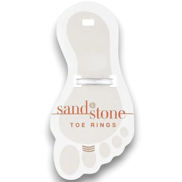 Mellow Monkey Silver White Sparkle toe ring made of stainless steel, adjustable and water-resistant.