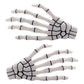 Mellow Monkey white skeleton bone hand hairslides with black detailing for gothic or Halloween hairstyles.