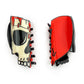 Mellow Monkey Halloween hair claw clips featuring a spooky skull design with red blood drip accents on a white base.