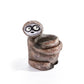 Mellow Monkey Sitting Sloth Blobhouse Planter - Bodhi, handcrafted poly-resin, brown, for small plants.