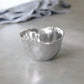 Mellow Monkey SOHO Osaka small silver metal bowl with wavy rim, 5-inch, handmade aluminum alloy.