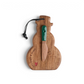 Mellow Monkey snowman-shaped wooden serve board with a green-handled spreader and Let's Jingle & Mingle engraving.