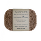 Mellow Monkey Soap Lift soap saver in brown, a multi-directional bioplastic pad for draining bar soap.