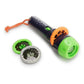 Mellow Monkey space-themed storybook flashlight with two interchangeable projection discs and an orange wrist strap.