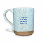 Mellow Monkey speckled stoneware mug with the quote I Work Hard So My Dog Can Have A Better Life in blue text