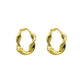 Mellow Monkey Spira Hoop Earrings in 18K gold vermeil. Twisted design.