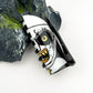 Mellow Monkey Halloween spooky nun character PVC claw hair clip in black and white
