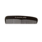 Mellow Monkey stainless steel mustache comb in black with fine and wide teeth for precise grooming