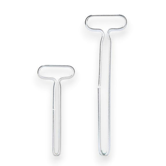 Mellow Monkey stainless steel tube squeeze keys in two sizes for dispensing toothpaste, lotion, or paint.