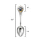 Mellow Monkey Stamford Connecticut souvenir mini spoon with silver-tone finish and decorative destination emblem