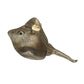 Mellow Monkey 5-inch grey blown glass stingray holiday ornament with glitter accents.