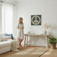 Mellow Monkey Sugarboo Choose Peace gallery wrap wall art displayed in a bright, modern living room.