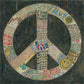 Mellow Monkey Sugarboo Choose Peace gallery wrap wall art featuring a large peace sign filled with inspirational quotes.
