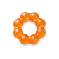 Mellow Monkey Sunburst Orange Feelzies Original sensory bracelet with glittery, squishy, donut-shaped design.