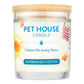 Mellow Monkey Pet House Candle in Sunwashed Cotton scent, a 9-oz odor-neutralizing candle with a bamboo lid.