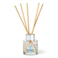 Mellow Monkey Pet House reed diffuser in Sunwashed Cotton scent with a glass bottle and wooden reeds