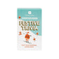 Mellow Monkey Talking Tables Festive Trivia card game box with Santa illustrations on a light blue background.