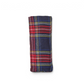 Mellow Monkey tartan plaid triangular weighted eyeglass holder made of durable polyester for desk or nightstand use.