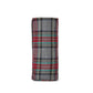 Mellow Monkey tartan plaid triangular weighted eyeglass holder in grey, red, and green polyester fabric