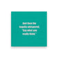 Mellow Monkey teal green cocktail napkin with white text reading And then the tequila whispered, Say what you really think.