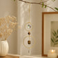 Mellow Monkey Tiger's Eye healing suncatcher with bronze rings, crystals, and a hanging hook for window decor.