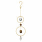 Mellow Monkey Tiger's Eye healing suncatcher with bronze rings, crystal prisms, and a hanging hook.