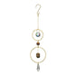 Mellow Monkey Tiger's Eye healing suncatcher with bronze rings, crystal prism, and semi-precious stone ornament.