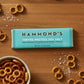 Mellow Monkey Toffee Pretzel Sea Salt dark chocolate bar with pretzels and sea salt.