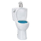 Mellow Monkey The Throne Old World Christmas blown glass ornament, white toilet with blue glitter seat, 3.75-in