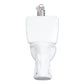 Mellow Monkey white blown glass toilet ornament, 3.75-in, with silver cap and heart charm.
