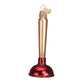 Mellow Monkey Toilet Plunger Old World Christmas blown glass ornament. Red glitter base, gold handle, and heart charm.