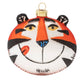 Mellow Monkey Tony the Tiger glass Christmas ornament featuring his iconic orange fur and black stripes
