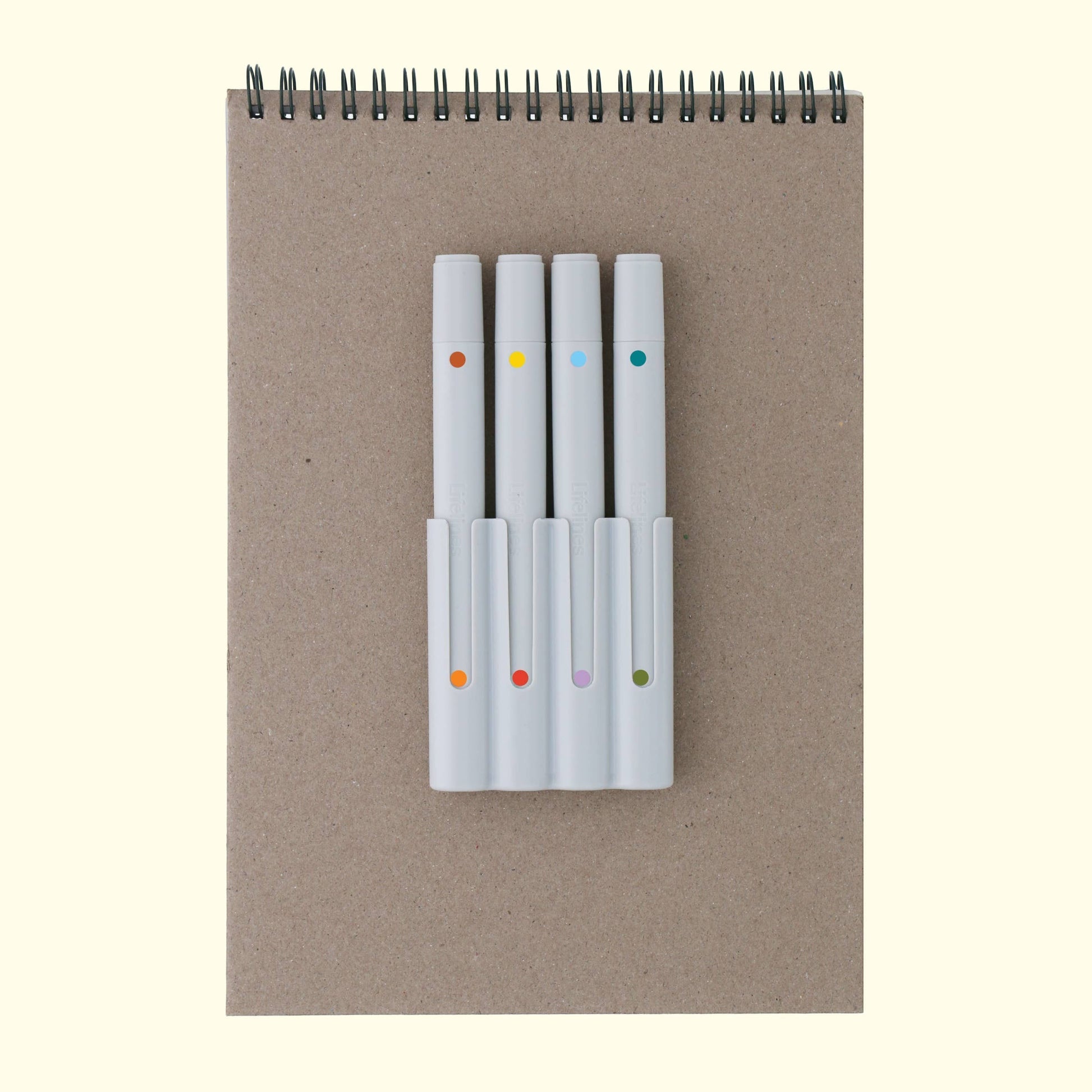 Mellow Monkey Woodland Whimsy Trace by Line art pad with four double-sided markers in a detachable storage tray.