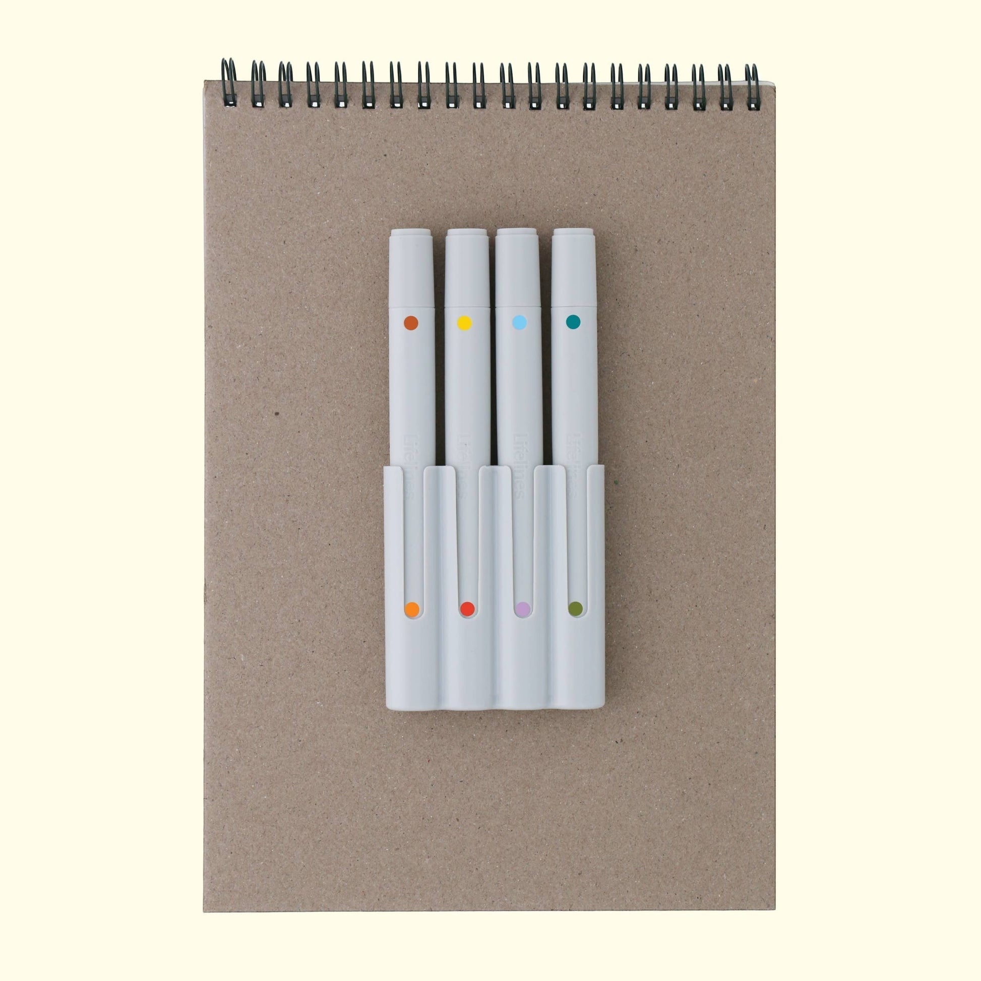 Mellow Monkey Woodland Whimsy Trace by Line art pad with four double-sided markers in a detachable storage tray.